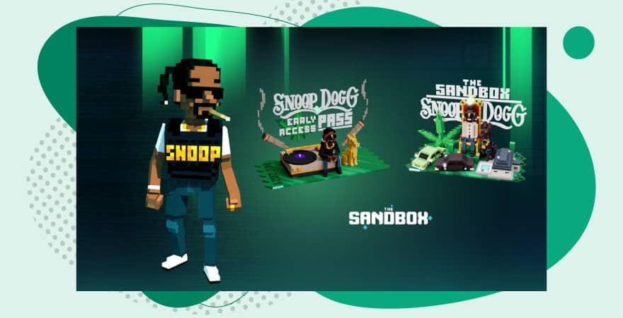 Screenshot der virtuellen Umgebung The Sandbox von Snoop Dogg.