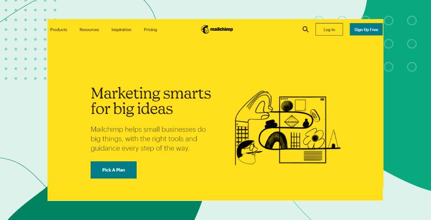 Mailchimp brand story featured on their website.