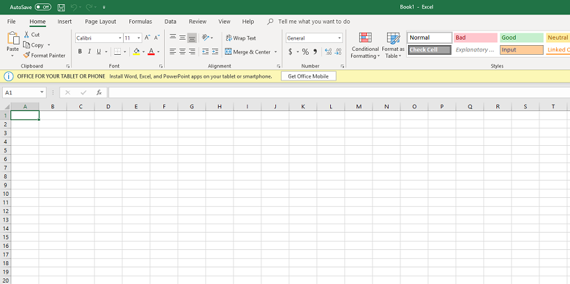 Ein Screenshot von Microsoft Excel.