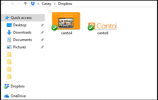 Ein Screenshot der Benutzeroberfläche von Dropbox.