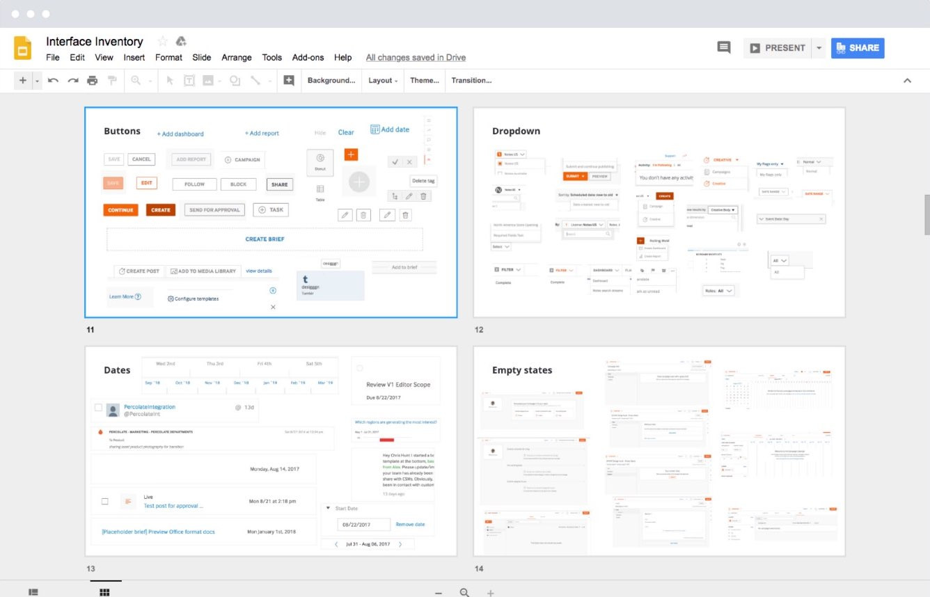 Ein Screenshot der Benutzeroberfläche der Software Percolate, einer guten Lösung aus dem Bereich der Marketingtechnologie. 