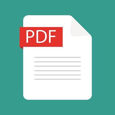 Ein Screenshot vom Logo des Dokument-Dateitypen PDF.