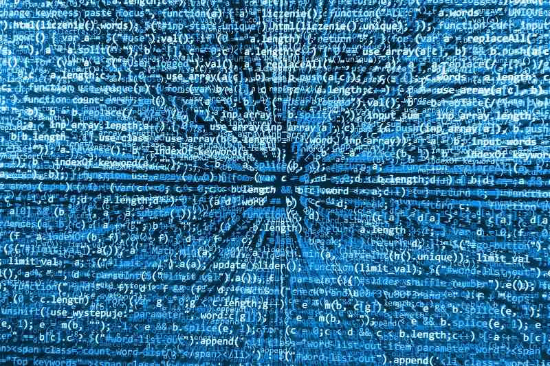 Eine Abbildung sich bewegender digitaler Sprache.