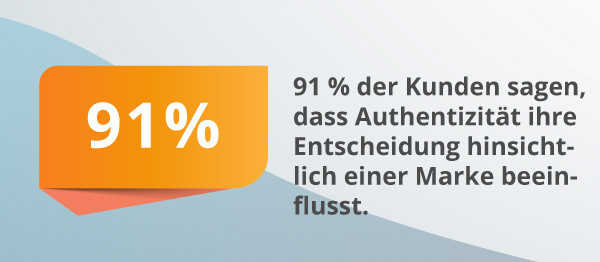 Eine Infografik zum Thema Authentizität.
