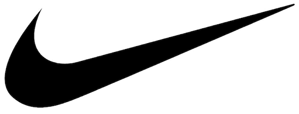Der 'Swoosh', das Erkennungsmerkmal der Marke Nike.