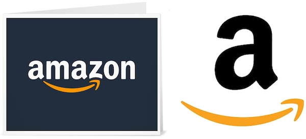 Zwei verschiedene Logos von Amazon.