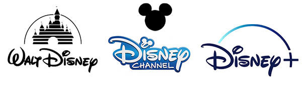 Verschiedene Logos des Disney-Konzerns.