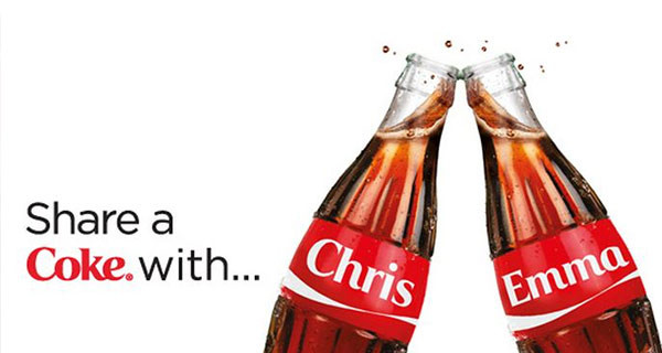 Die 'Share a Coke with ...'-Kampagne.