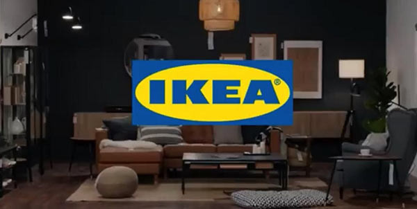 Das Modellwohnzimmer eines IKEA Einrichtungshauses.