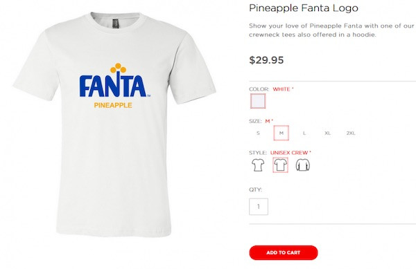 Ein T-Shirt von Fanta Ananas.