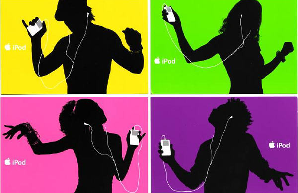 Eine Werbung für den Apple iPod.