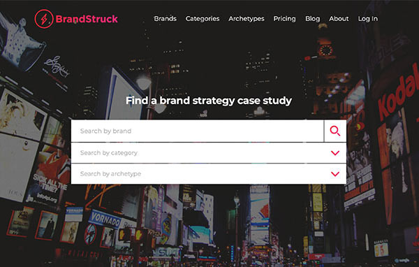 Die Webseite von BrandStruck.
