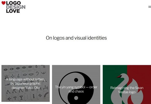 Ein Abbildung der Webseite von Logo Design Love.