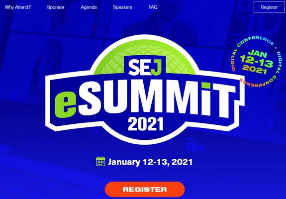 Die Webseite des SEJ eSummit.
