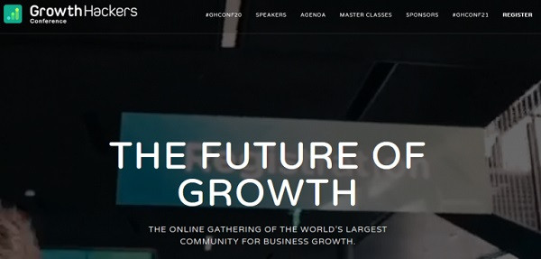 Die Webseite von Growth Hackers.