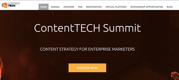 Die Webseite von ContentTech Summit.