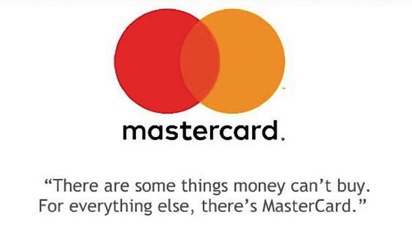 Eine Werbung von Mastercard.