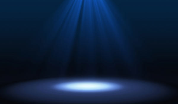 Ein Scheinwerferlicht.