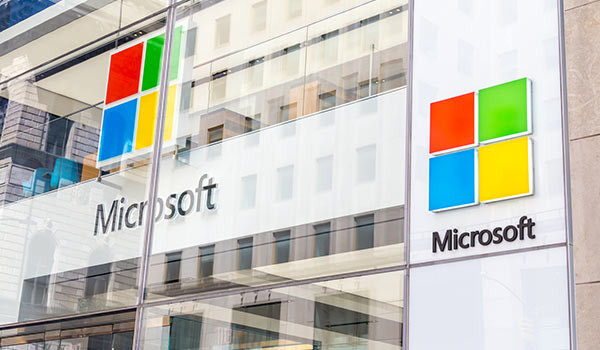 Ein Gebäude von Microsoft.