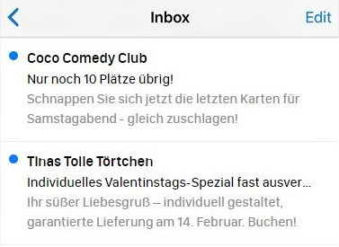 Beispiele für E-Mail-Betreffzeilen, die eine gewisse Knappheit vermitteln.