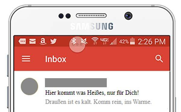 Eine E-Mail-Betreffzeile ohne Markennamen.