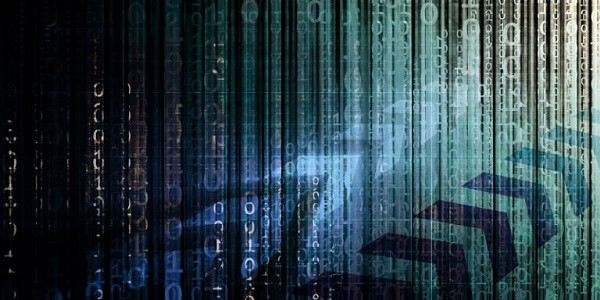 Stränge von digitalen Daten, einem kernuntersuchungsgebiet der Metadaten-Analyse.