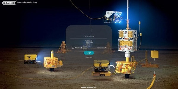 Der Anmeldebildschirm für die Canto Instanz von Oceaneering.