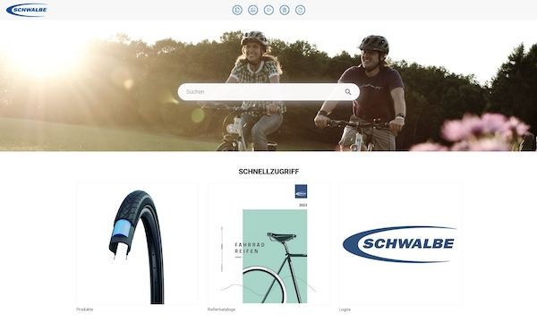 Screenshot des Portals von Schwalbe.