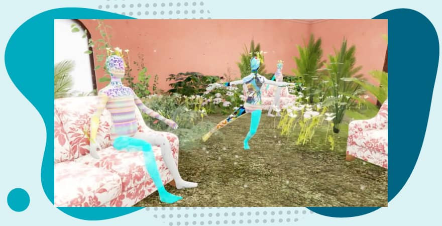 Foto der Gucci Garden Ausstellung in Roblox im Mai 2021.