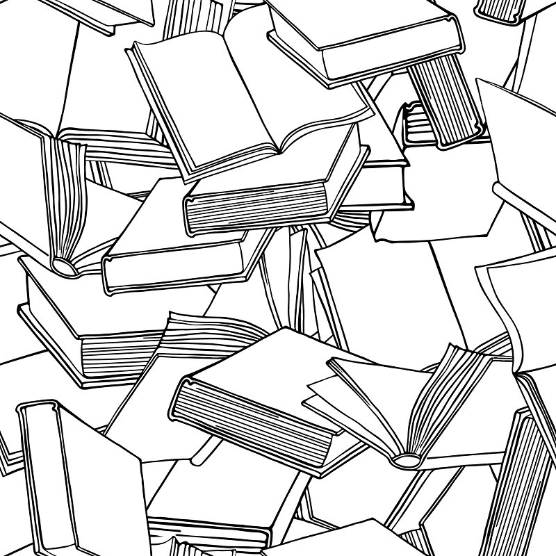 A group of illustrated books.