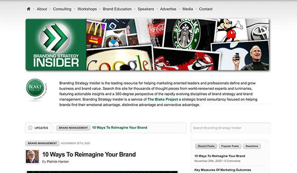 The Branding Strategy Insider website.