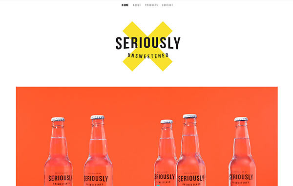 Seriously Unsweetened's homepage.