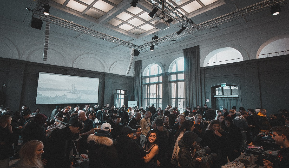 A group of people at an event.