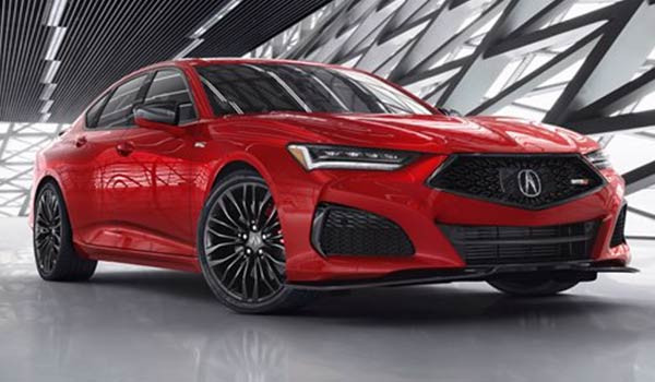 A mid-size red car.