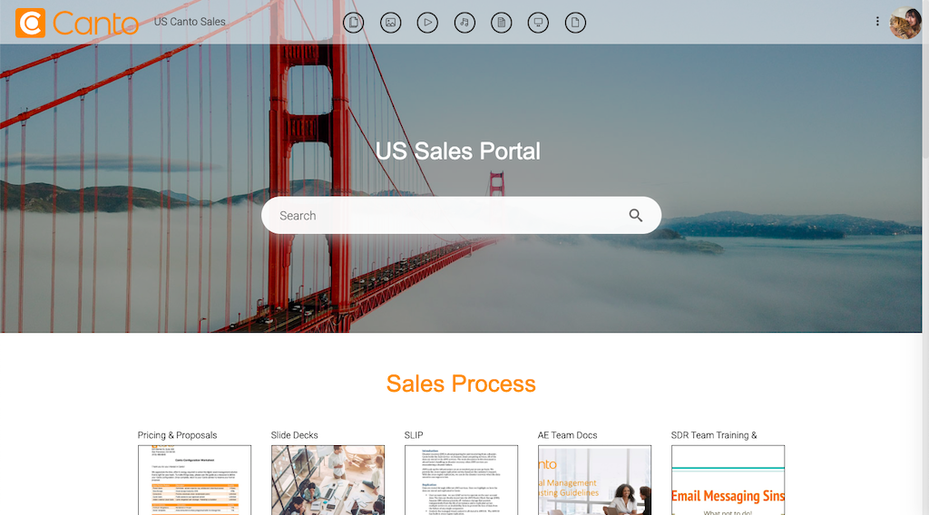 A portal for our Sales Team