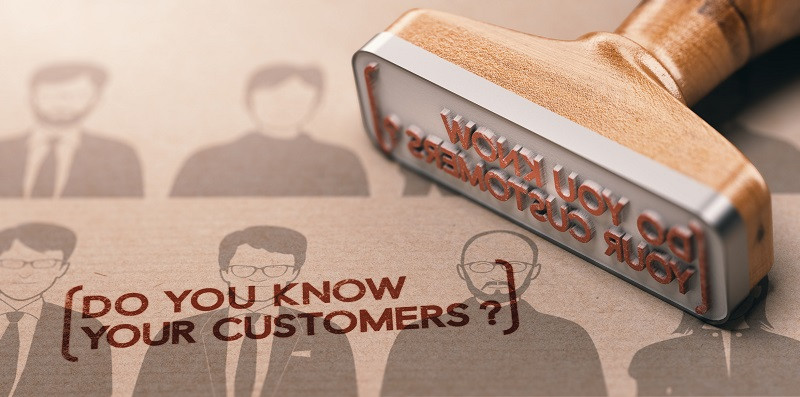 A stamp that reads, 'Do you know your customers?'.
