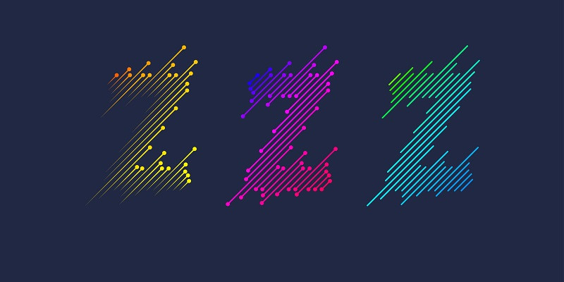 Three different-colored Zs.