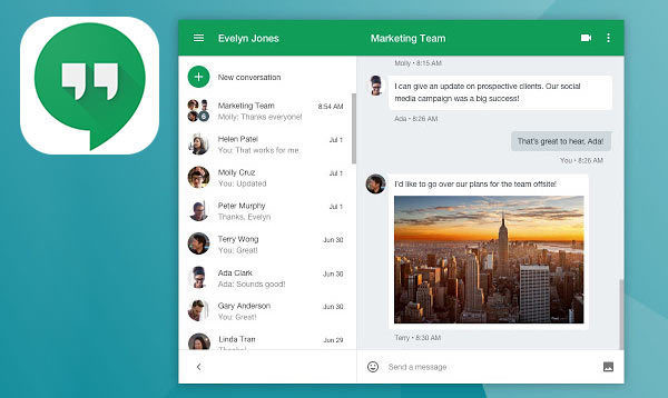 google chat interface