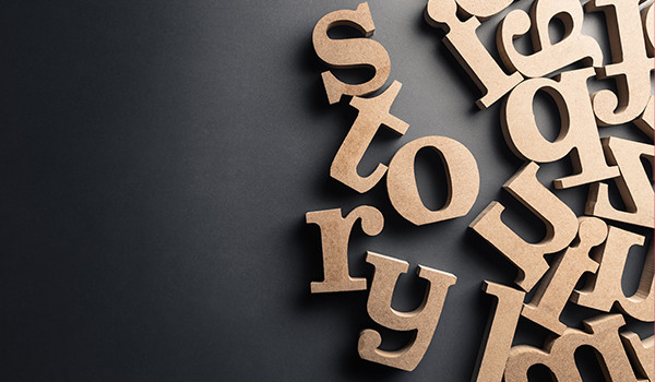 A group of blocks that spell 'story'.