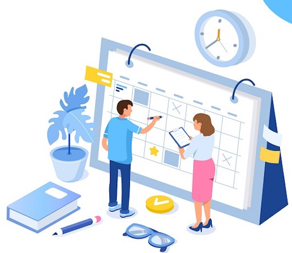 a calendar of workflow