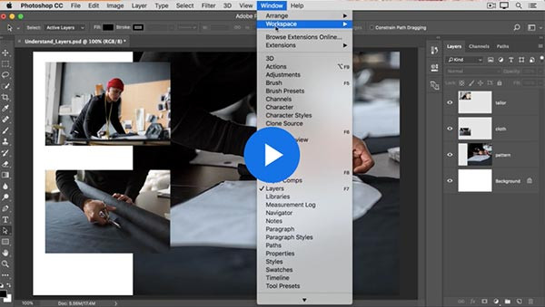 Still from an Adobe Photoshop video tutorial.
