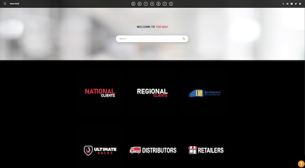 Sales enablement portal in Canto.