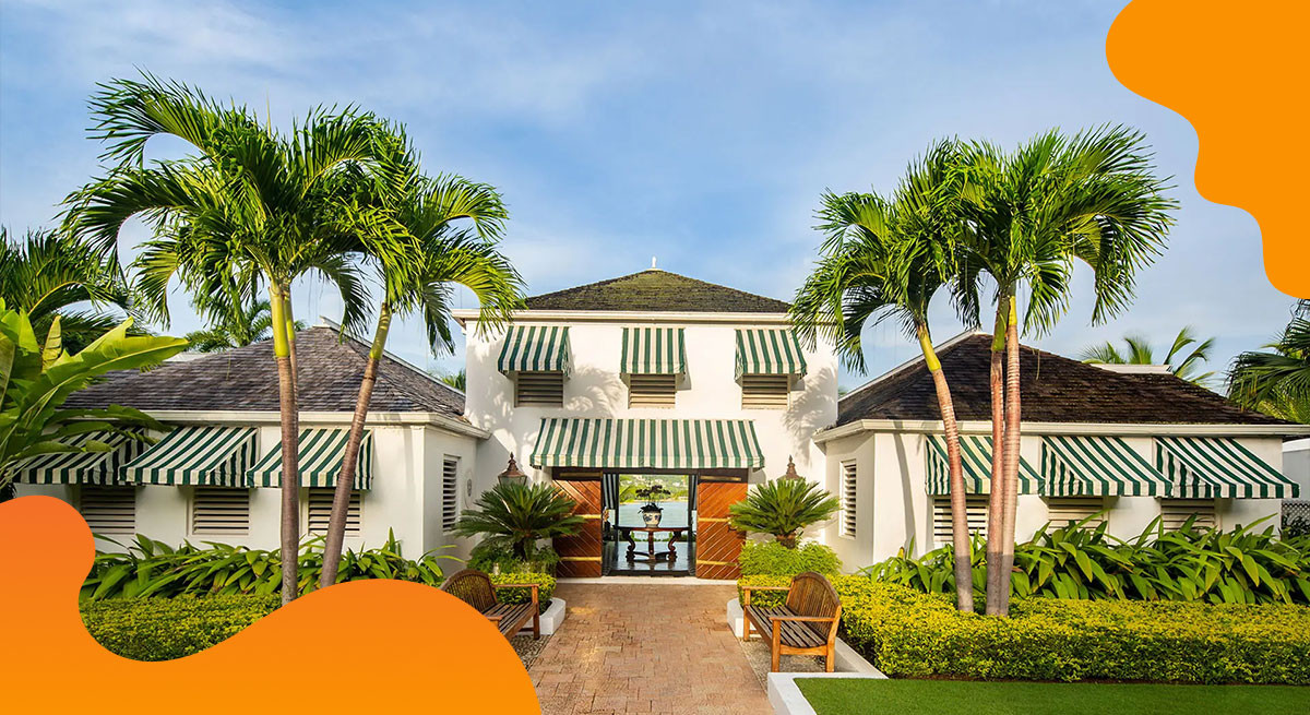 Exterior daytime photo of Round Hill Hotel located in Jamaica.