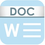 Das Dateisymbol einer DOC-Datei, das stellvertretend für Dokument-Dateitypen steht, einer Beispielkategorie für Digitale Assets.