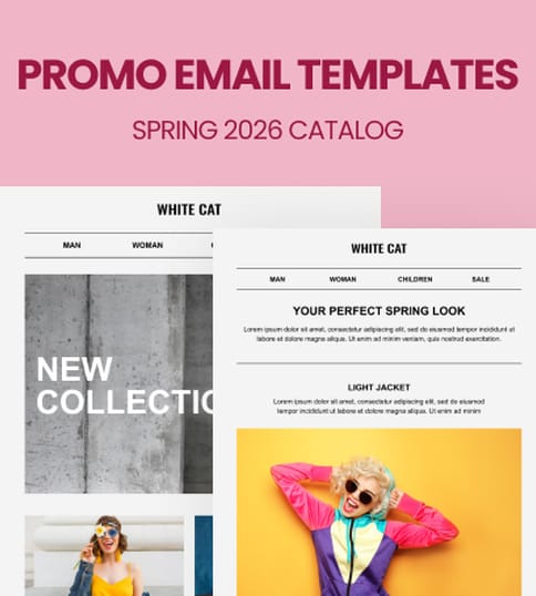 Promo-E-Mail-Vorlagen für den Frühjahrskatalog 2026
